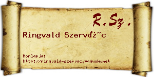 Ringvald Szervác névjegykártya